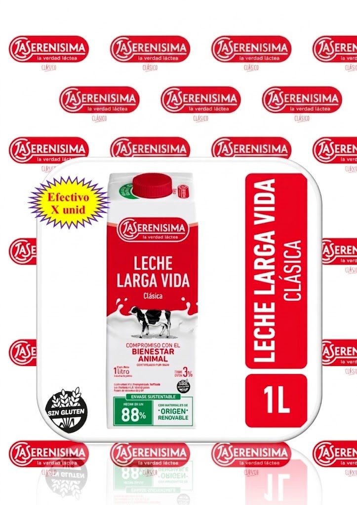 LECHE LA SERENISIMA ENTERA BRICK     3%   X 1L